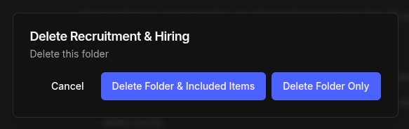 Delete folder options