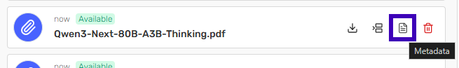 Configure Metadata Icon