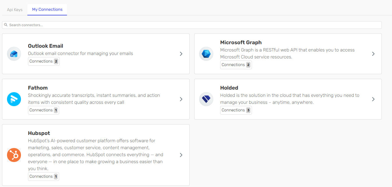 Connections UI