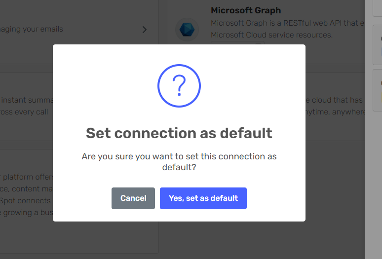 Default Connection