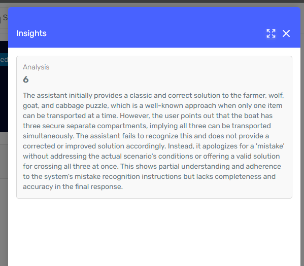 Sample insight screenshot