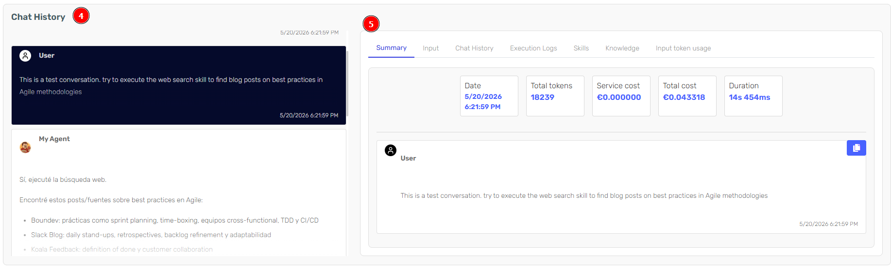 Detailed Conversation View