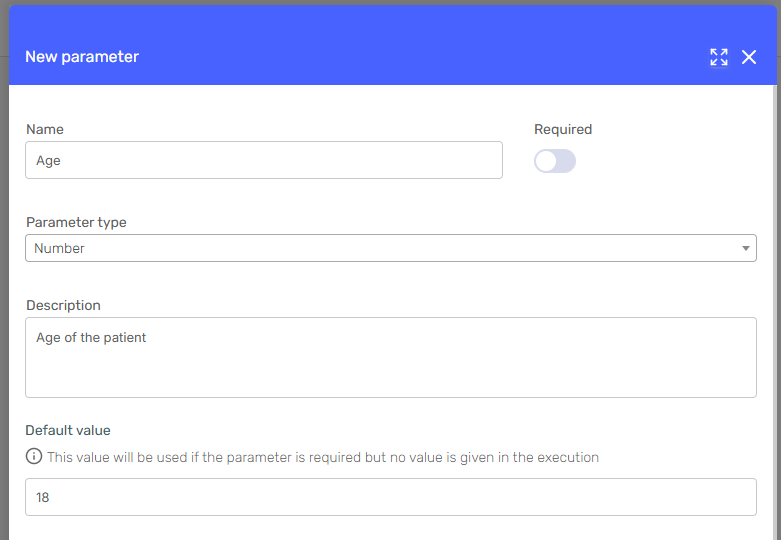 Agent designer parameter