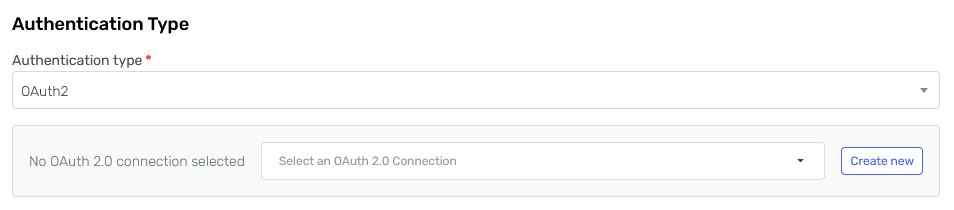 OAuth2 Authentication Selection