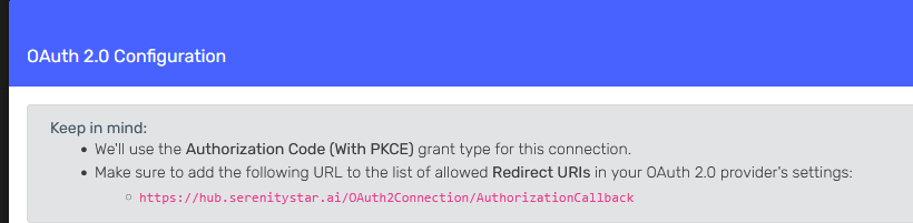 OAuth2 Redirect URI Configuration