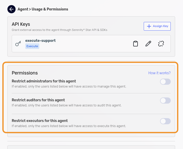 Operation-specific restriction switches