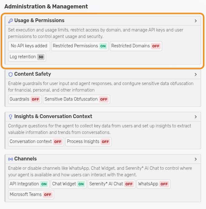 Access Usage and Permissions