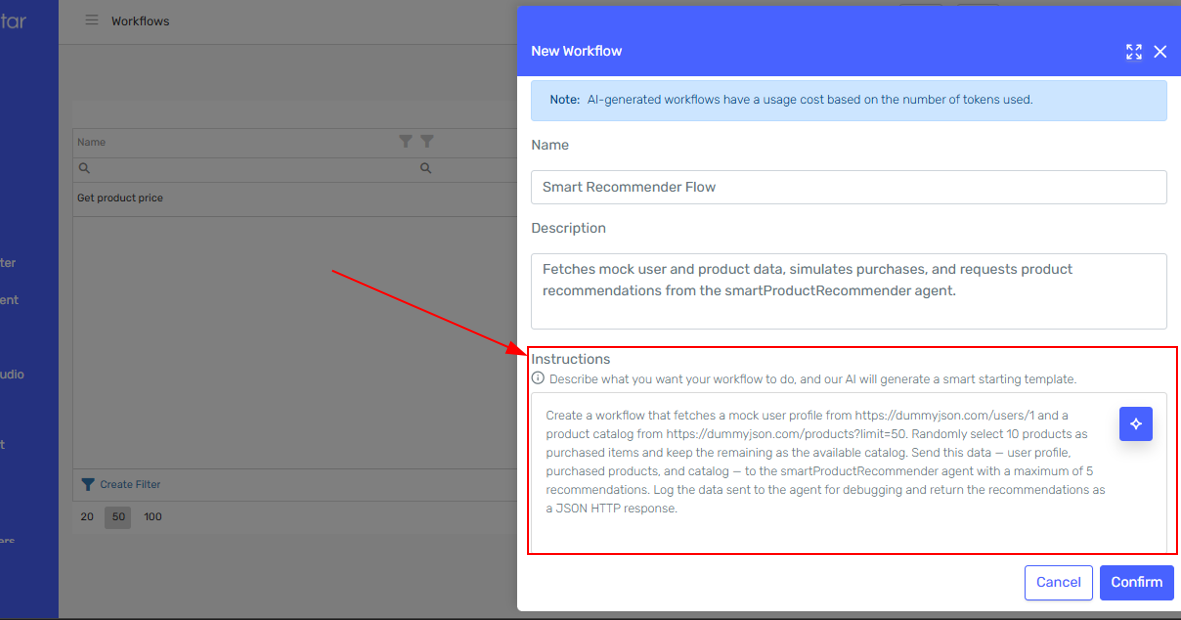 Serena AI prompt example